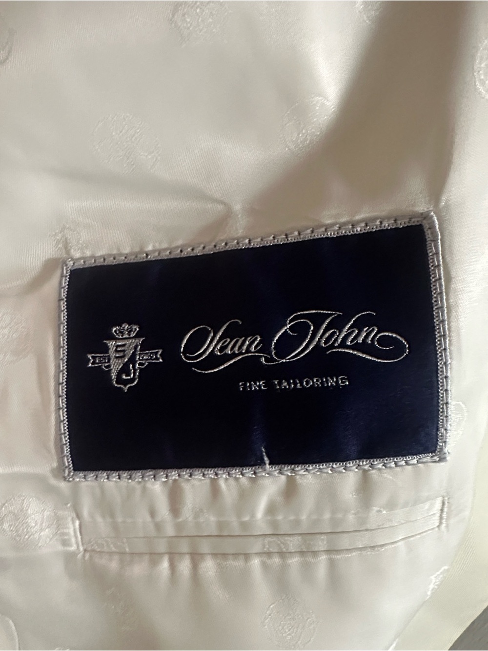 Sean John Suits Classic Cream Men's Blazer - Unbranded View 2